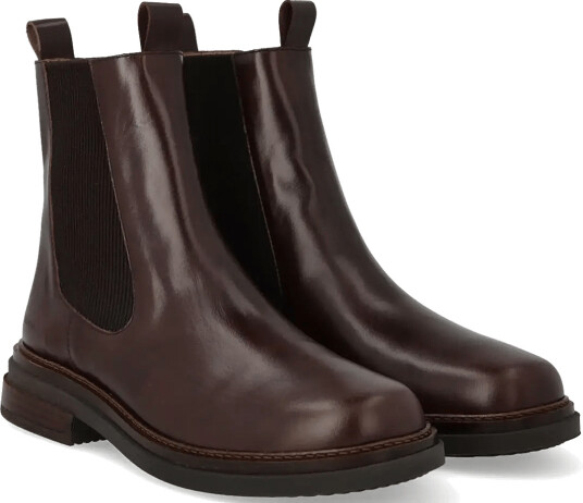 ANGULUS Booties Flat With Elastic Brown 41