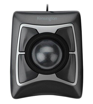 Kensington Expert Trackball mus - Kablet, Ergonomisk, Svart, Universal for høyre- og venstrehendte