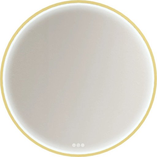Dansani Moon rammespeil, Ø90 cm, messing