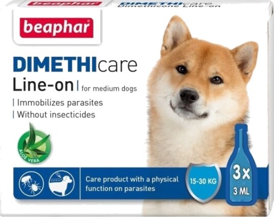 Beaphar Dimethicare Line On Dog Fästingmedel 15 30 kg