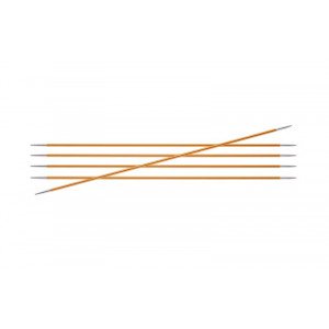 KnitPro Zing Strømpepinde Messing 20cm 2,25mm / 7.9in US1 Amber