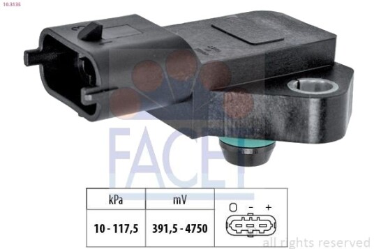 FACET 10.3135 Lufttrykksensor, høydetilpasning FACET 10.3135 Lufttrykksensor, høydetilpasning