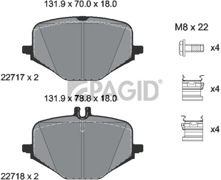 PAGID T2348N Bremseklosser