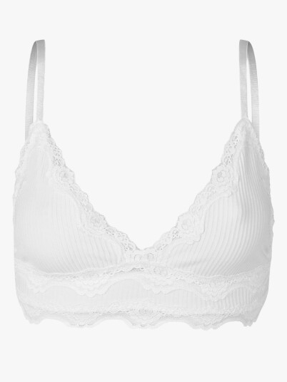 Rosemunde Silk Bra W/Lace Hvit M