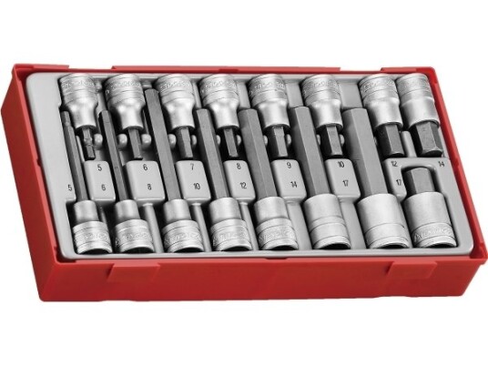 Teng Tools Bitsett Tthex16 med utvendig sekskant og plastkoffert Teng Tools Bitsett Tthex16 med utvendig sekskant og plastkoffert