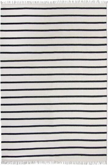 Bomullsteppe Helle offwhite/svart Størrelse: 140 x 200 cm