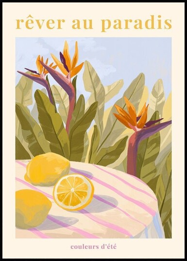 Rêver Au Paradis Lemon Plakat Plakat / 50x70cm