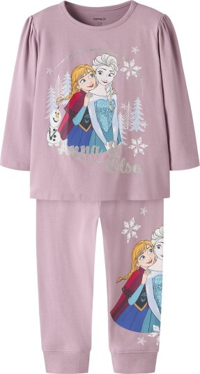 Name It Pysjamas   2 Deler   NmfNessi   Frossen   Mauve Skygger   Name It   2 år (92)   2 delt nattøy Beige Lilla Rosa