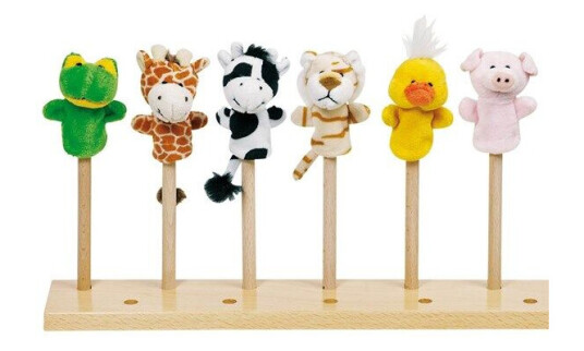Goki Plush Finger Puppet Animal 6pcs.