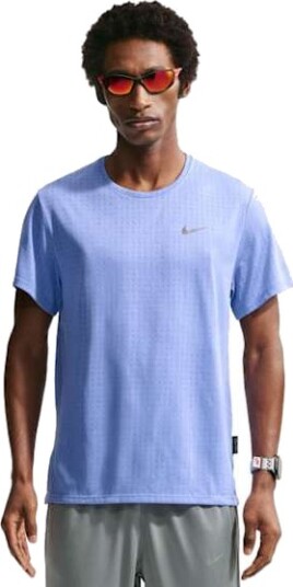 Nike Dri FIT Breathe Miler SS Tee Herre Royal Pulse/Reflective Silver M