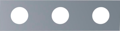 VOLA PLATE 003K 3 HULL BØRSTE Børstet krom