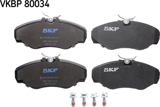 Bremseklosser SKF VKBP 80034 Bremseklosser SKF VKBP 80034