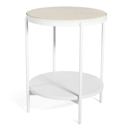 Smd Design Lene Side Table High White/Ash veneer