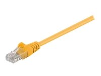 MicroConnect - Nettverkskabel - RJ-45 (hann) til RJ-45 (hann) - 25 cm - UTP - CAT 5e - flertrådet - gul