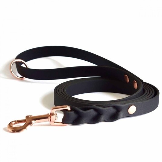 Tyylivoitto Hundekobbel Flettet Svart (16Mm X 200Cm)