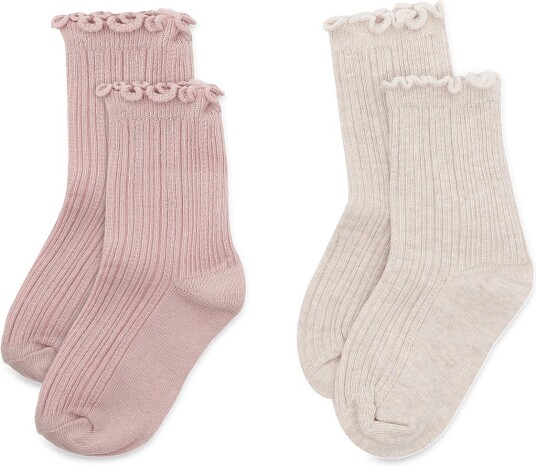 Mango 2 Pack Ribbed Socks LT PASTEL PINK 94