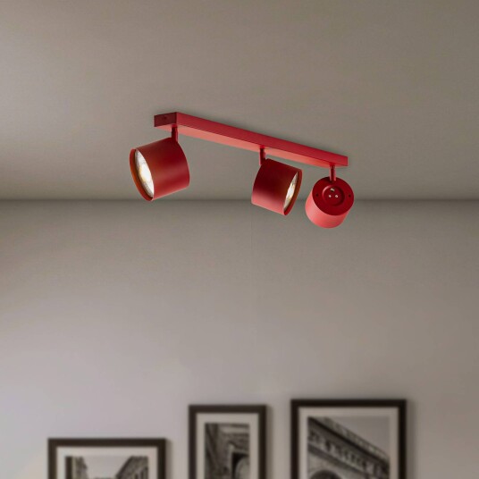 Argon Downlight Chloe justerbar 3 lyskilder rød
