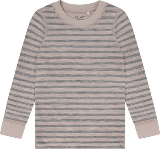 CeLaVi Blouse Ls Yd Stripe Beige 150