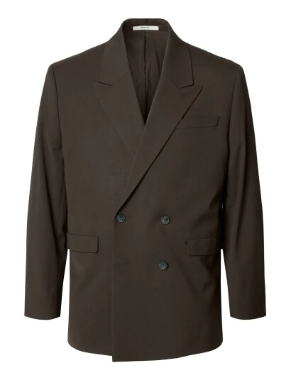 Selected Slmrelaxed Liam Db Blz Noos   Brown   46