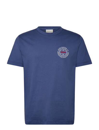 GANT Graphic Ss Tshirt - Blue - M