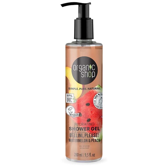 Organic Shop Hydrating Shower Gel Bellini please! Watermelon & Peach 2 Organic Shop Hydrating Shower Gel Bellini please! Watermelon & Peach 2