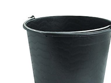Sydvesta 12L Murerspand i Sort Plast med Galvanisert Hank