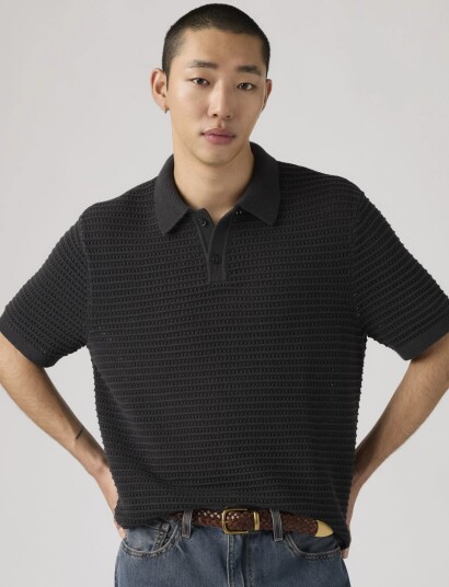 Levi"s® Laguna Sweater Polo Dark Phant Black XL Levi"s® Laguna Sweater Polo Dark Phant Black XL