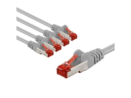 Goobay 66651 2 M Cat6 S/Ftp S-Stp Rj-45 Rj-45 Grå Röd