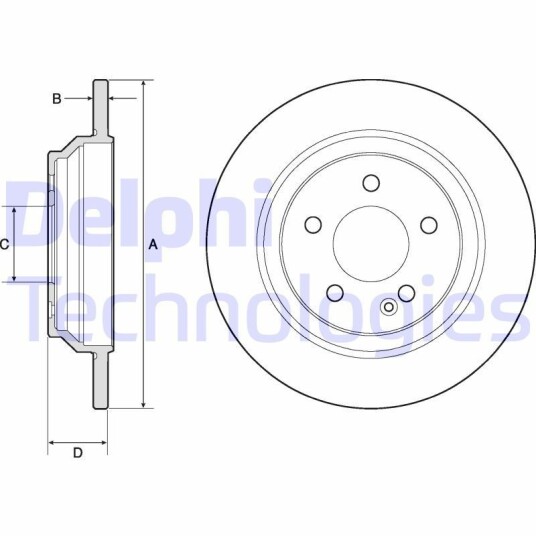 Bremseskive DELPHI BG4811C Bremseskive DELPHI BG4811C