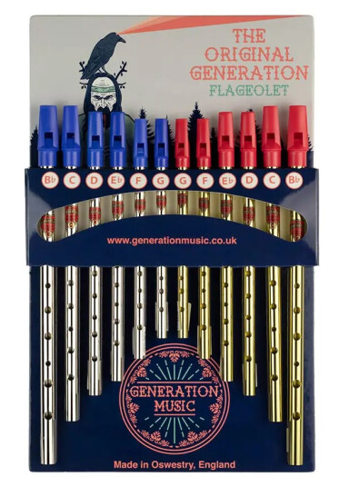 Generation Flageolet Tin Whistle Display 12-Pack Generation Flageolet Tin Whistle Display 12-Pack