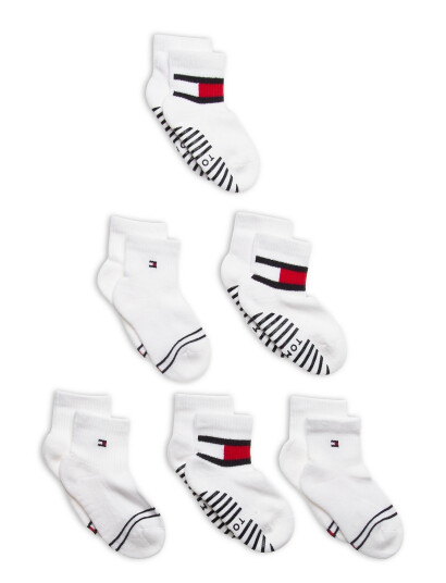 Tommy Hilfiger Th Baby Sock 6P Flag Sock Ecom White 19 22
