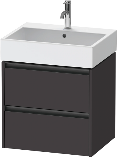 Duravit Ketho.2 Servantskap 2 Skuffer 584x460 mm Grafitt Matt