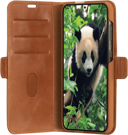 Dbramante1928 Gyllenbrun Flip-cover til Samsung Galaxy S23+ med Lomme for Kredittkort