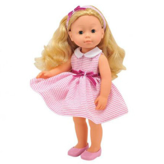 Bambolina Boutique Rosa Med Striper 40 Cm