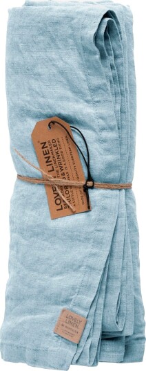 Lovely Linen Duk Misty i vasket lin Blå