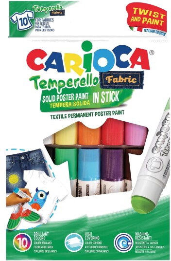 Fargestifter Tekstiltusj Carioca tekstil 10 stk.