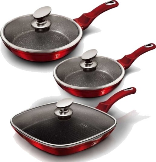 Stekepanne Berlinger Haus Metallic Line Burgundy Edition 20/24/28 Cm