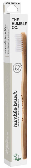 The Humble Co. Bamboo Toothbrush Adult Medium White The Humble Co. Bamboo Toothbrush Adult Medium White
