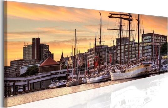 Bilde Port In Hamburg 135x45 Artgeist sp. z o. o.
