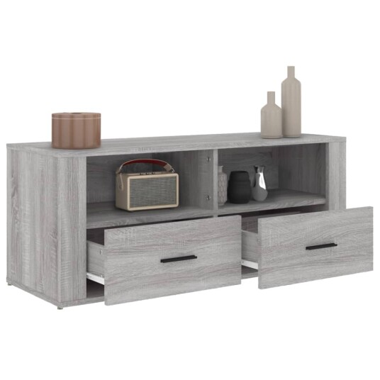 vidaXL TV-benk grå sonoma 100x35x40 cm konstruert tre vidaXL TV-benk grå sonoma 100x35x40 cm konstruert tre