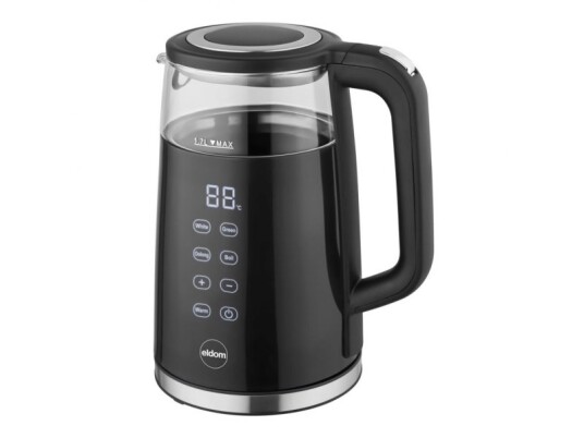 Eldom C530 Nevo 1,7 L 2200 W Svart Transparent Glas Plast Vattennivå Indikator Överhettningsskydd Eldom C530 Nevo 1,7 L 2200 W Svart Transparent Glas Plast Vattennivå Indikator Överhettningsskydd