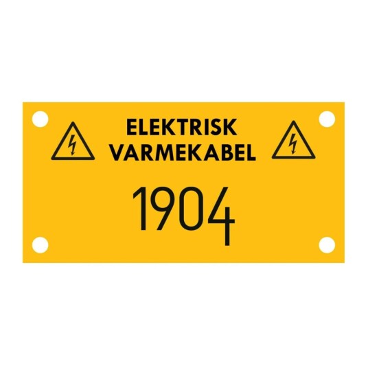 Merkeskilt For Varmekabel
