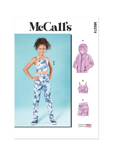 McCall's 8374 - Treningsklær til barn A (S-M-L)