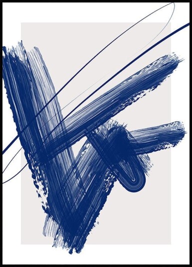 Bold Blue Brushstrokes Plakat Plakat / 50x70cm
