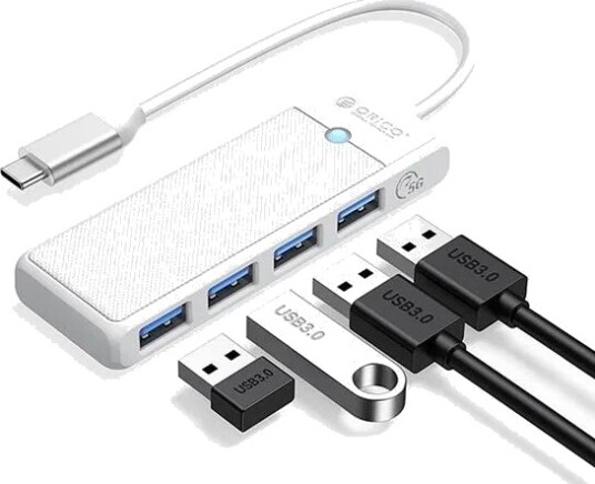 ORICO PAPW4A-C3 USB-hub 4x USB-A 3.0 1,8 m Hvit PAPW4A-C3-18-WH-EP