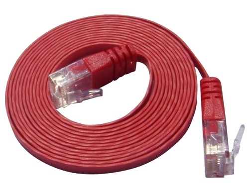Cat6 Slim Patch Kabel U/Utp Flat Rød PKW SLIM KAT60.25RT