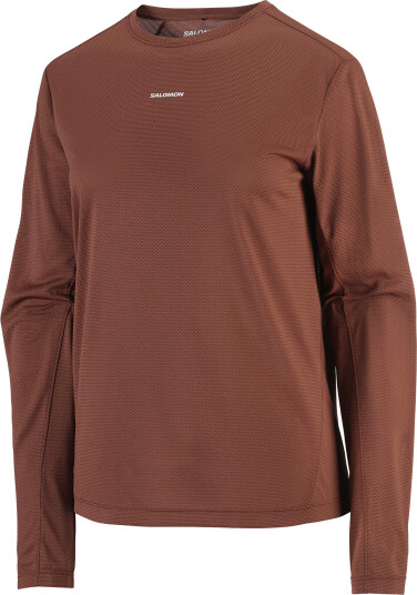Salomon Women"s Shkout Core Long Sleeve Tee Burnt Umber L