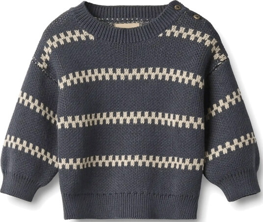 Wheat Jacquard Pullover Harlow Navy 68