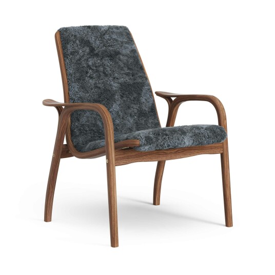 Swedese Laminett Lenestol Saueskinn Lakkert Valnøtt / Charcoal
