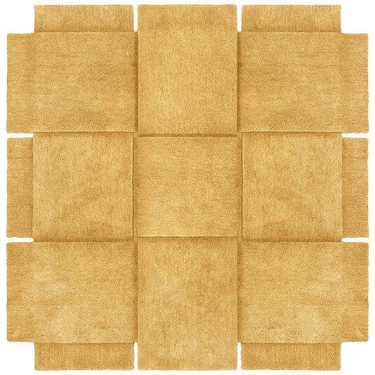 Design House Stockholm Basket Teppe Yellow Ochre 180x180 cm
